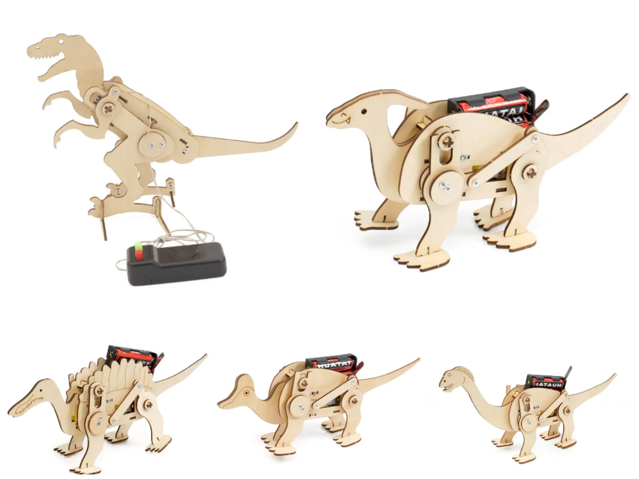 Educational Wooden Dinosaur Construction Toys for Young Minds Stem Kits 3D Building Stem Creative Scientific Programming Learning Wooden Educational Toys for Ki