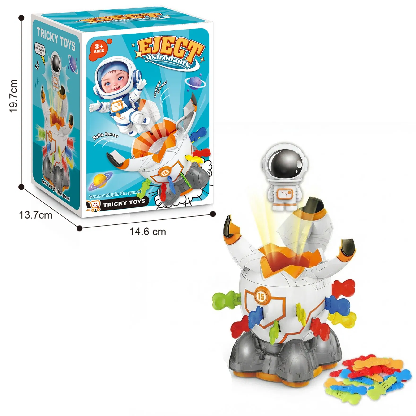 Kids Educational Pop up Astronaut Toy Family Interactive Desktop Board Game Puzzle Games Multiplayer Sword Insertion Tricky Party Play Set