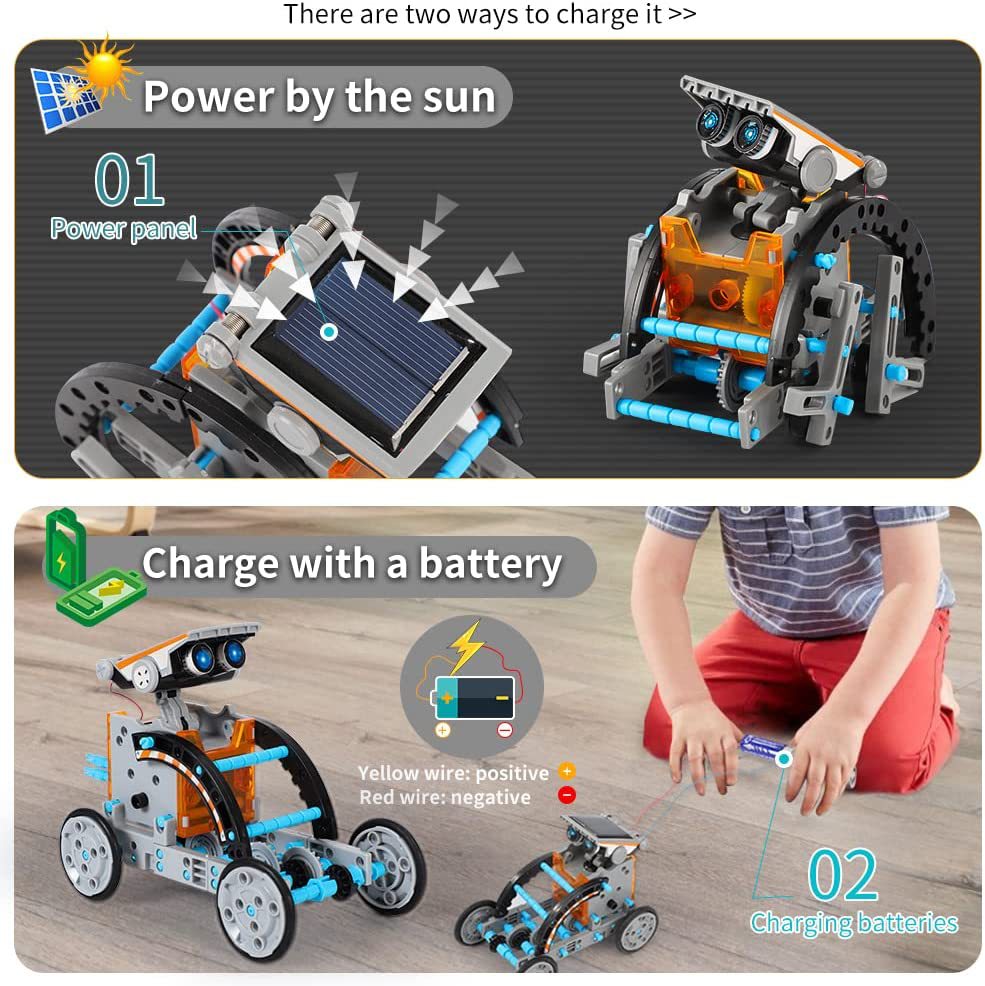 12-In-1 Solar Robot Kit