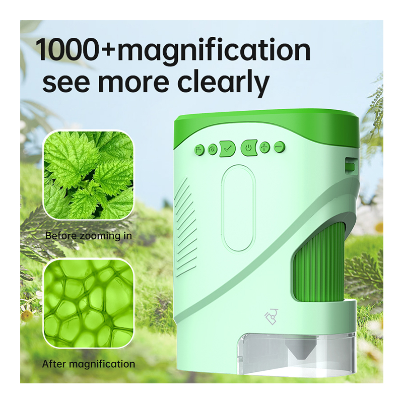 Portable 2-inch IPS Screen 2MP 1000X Zoom Outdoor Educational Plastic XV-70 Nature Exploration Kids Microscope &amp; Telescope Toy