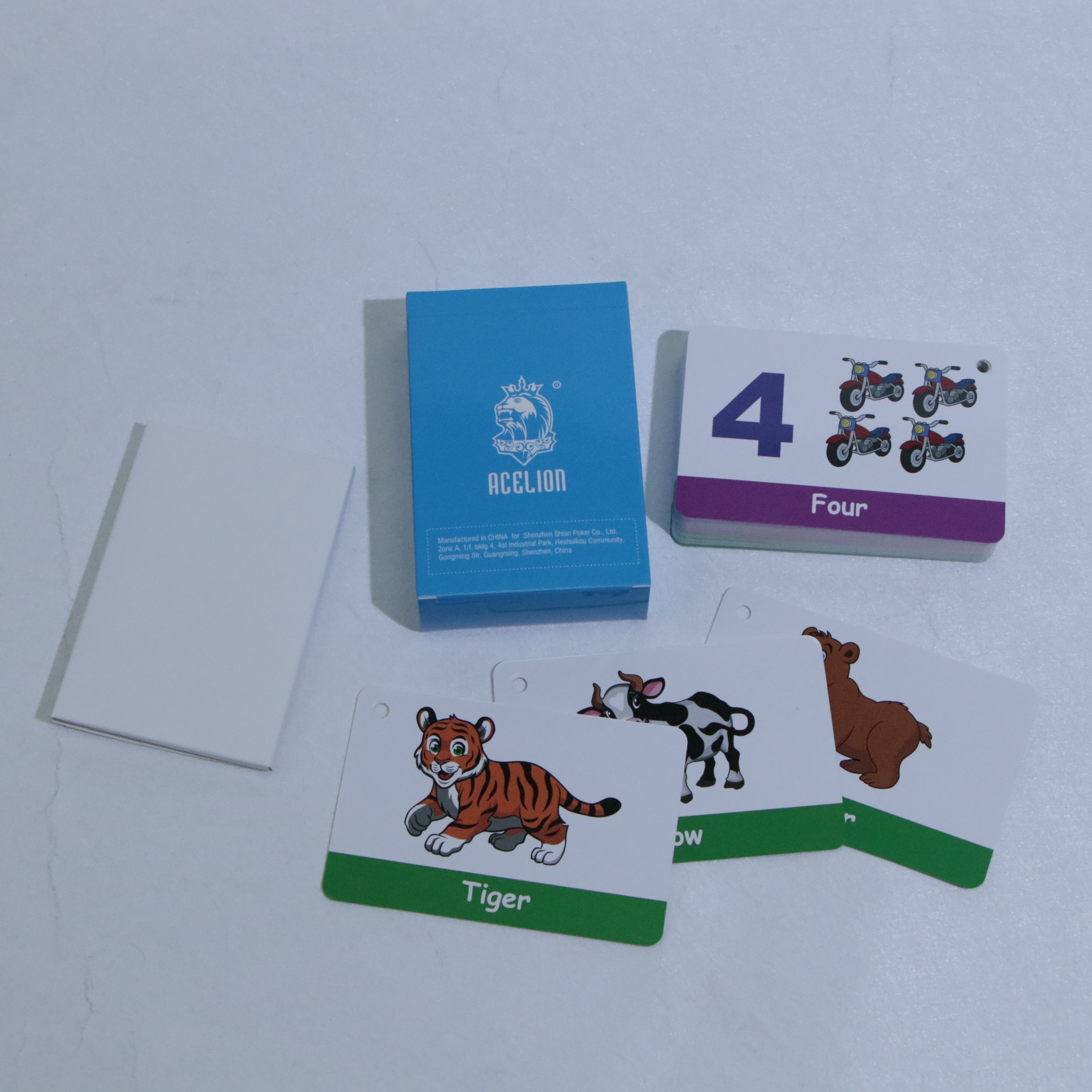 Customize Printed Educational Kids Talking Word Flash Cards Learning Toy Cards Wholesale Green Alphabet Memory Learning Card