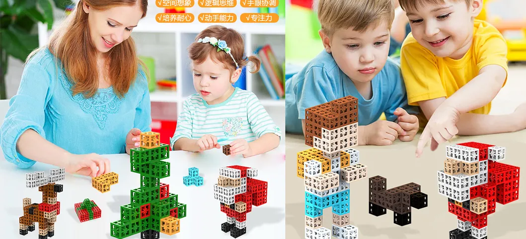 High Quality ABS Cube Building Block Toys for Kids Construction Creative Stem Toys