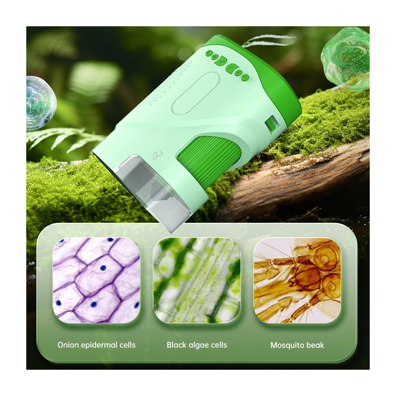 Portable 2-inch IPS Screen 2MP 1000X Zoom Outdoor Educational Plastic XV-70 Nature Exploration Kids Microscope &amp; Telescope Toy
