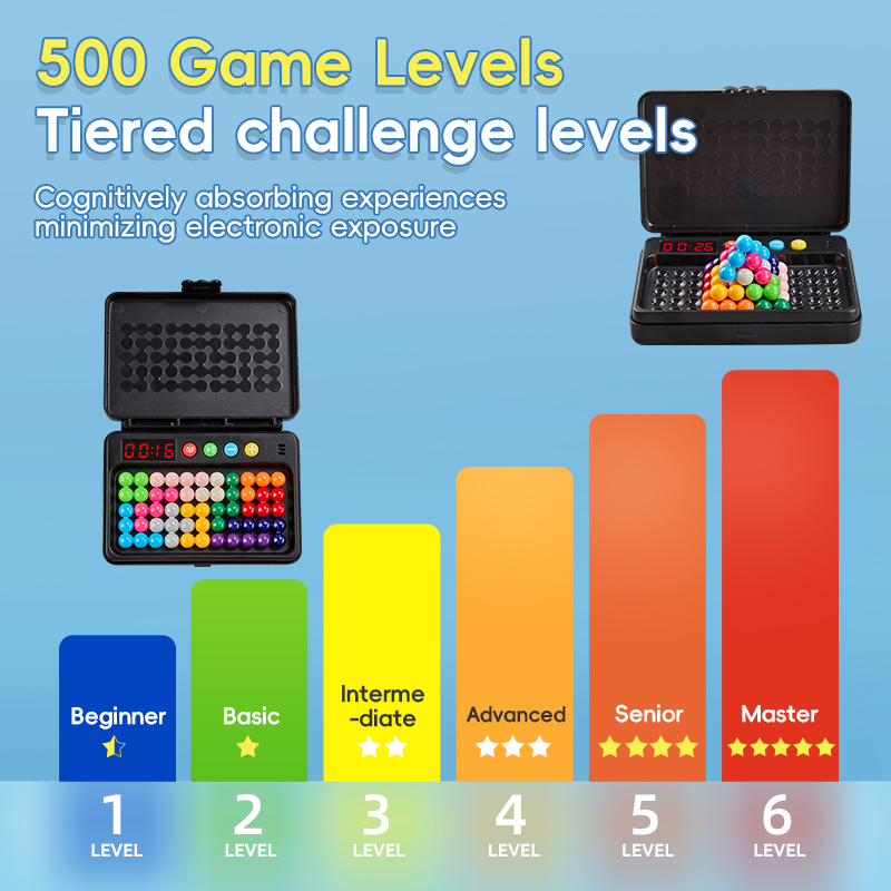 MILI Equipped with Timer 3D Magic Bead IQ Puzzle Matching Games Educational Toys Interactive Logical Thinking Training
