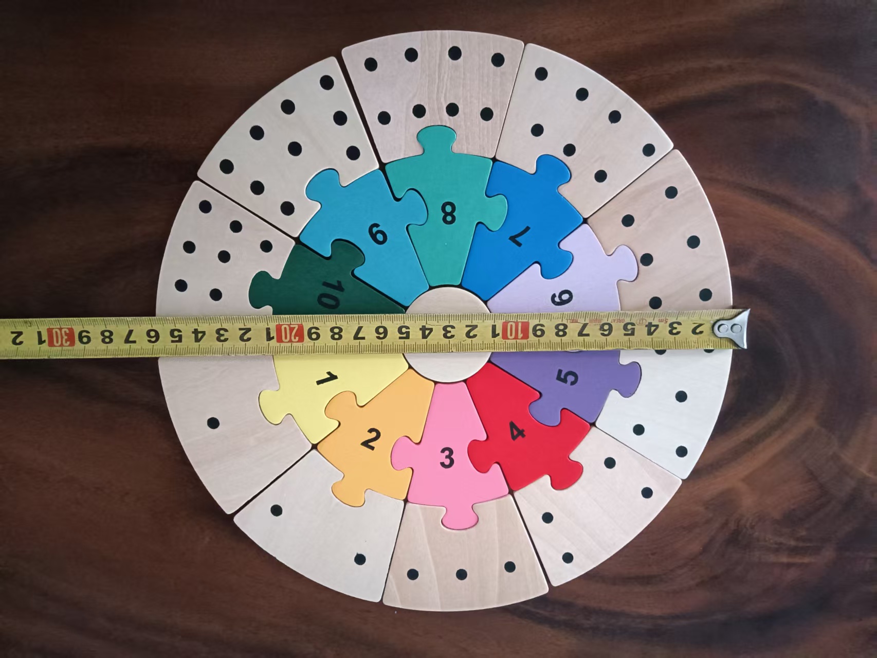 Wooden Alarm Circle Shape Sorting Toy Teaching Time &amp; Shape Matching Puzzle for Toddlers Fine Motor Skills Learning Toy