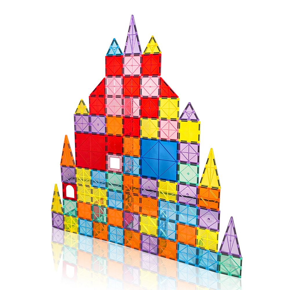 Hot Selling Strong STEM 3D Construction Magnetic Building Blocks Sets Educational Magnetic Tiles Toy for Kids