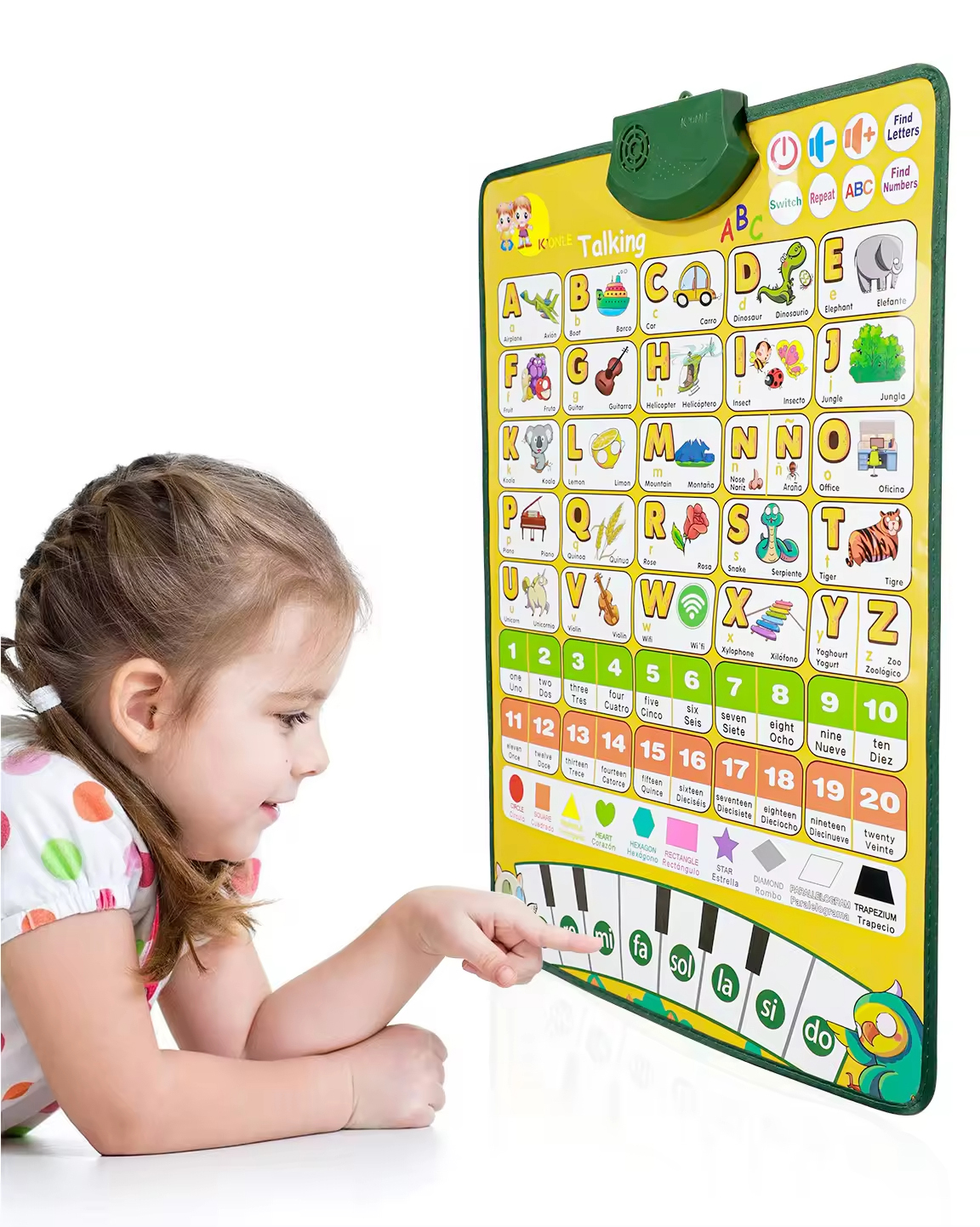 Preschool Toddler Educational Interactive Toys Learning Abc Alphabet English Sound Audio Wall Chart