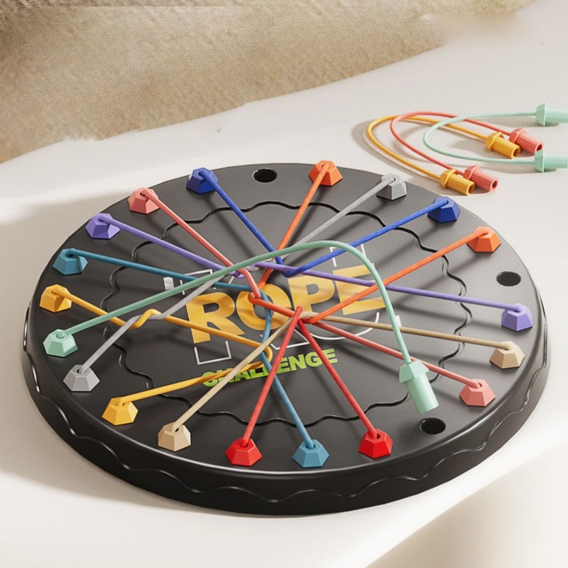 Children's Logic-Thinking Puzzle Toys Solving Rope Challenge Small Board Games Educational Plastic Toys for Kindergarten Ages