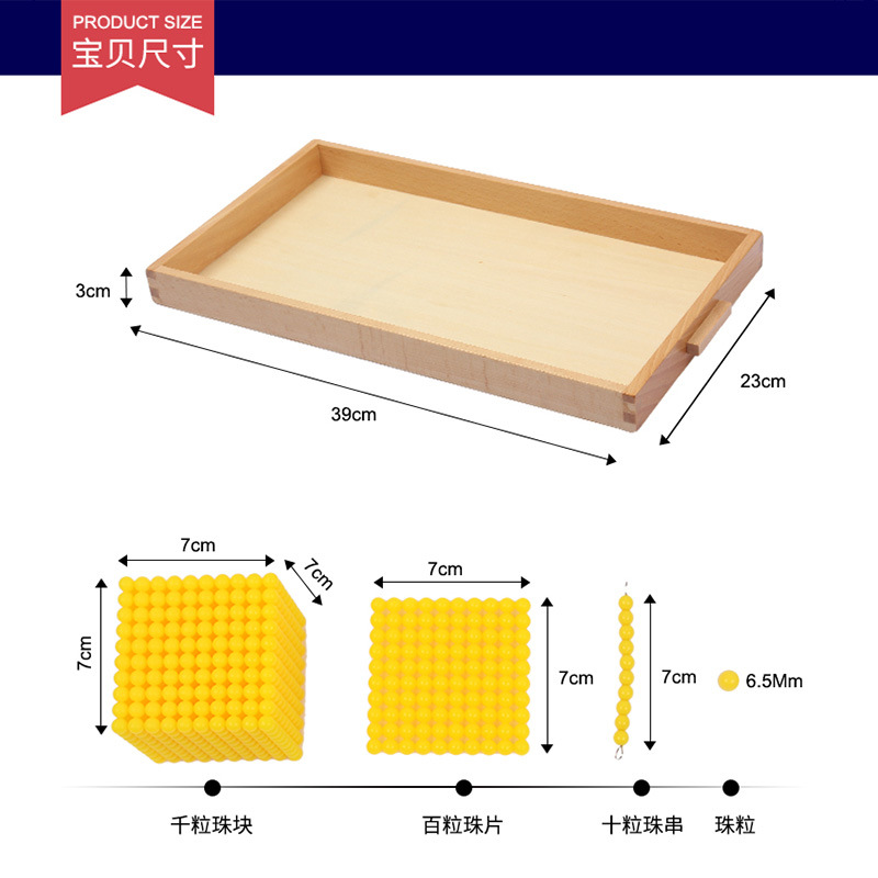 Montessori Wood Toys Decimal Base Bank Game Set
