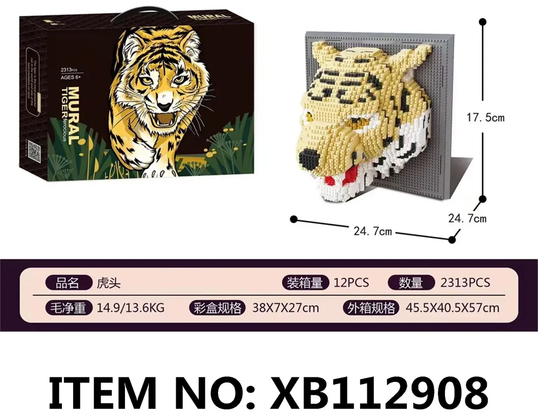 Creative Educational Construction 3D Animal Mural Diamond Building Block Toy Set for Kid