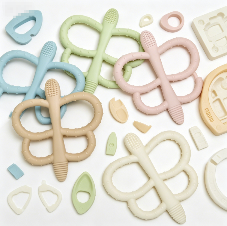 OEM 3D Drawing Customization Food-Grade Silicone Baby Teething Toy Manufacturer
