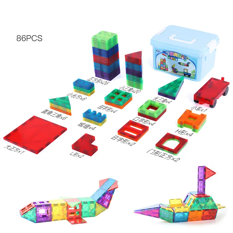 Creative Magnet Building Tiles 3D Blocks Grid 2
