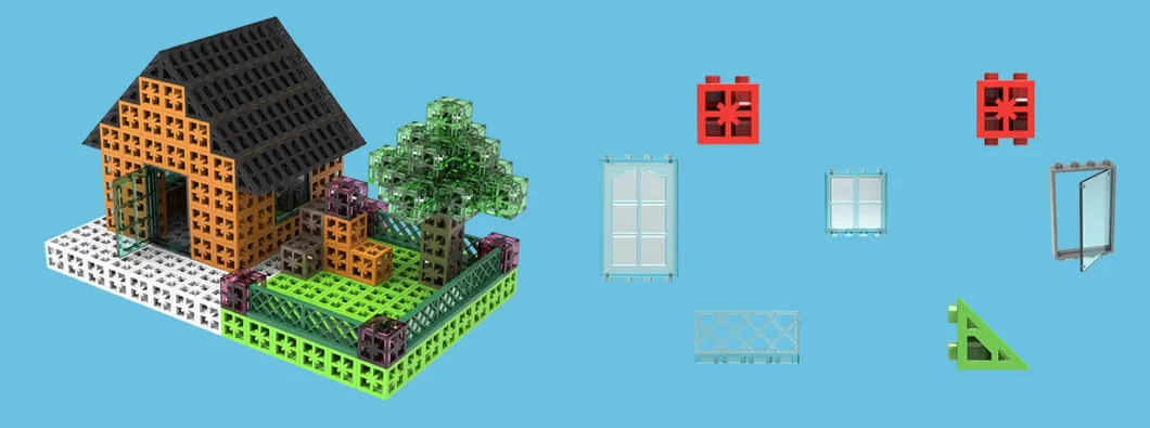 High Quality ABS Cube Building Block Toys for Kids Construction Creative Stem Toys
