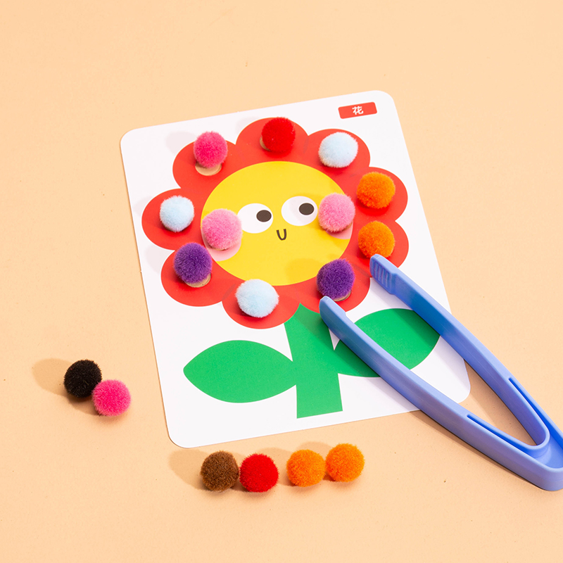 Five Test Tubes Clip Bead Toys, Exercise Focus, Baby Hand Fine Motor Color Cognitive Educational Toys Christmas, Halloween Gift