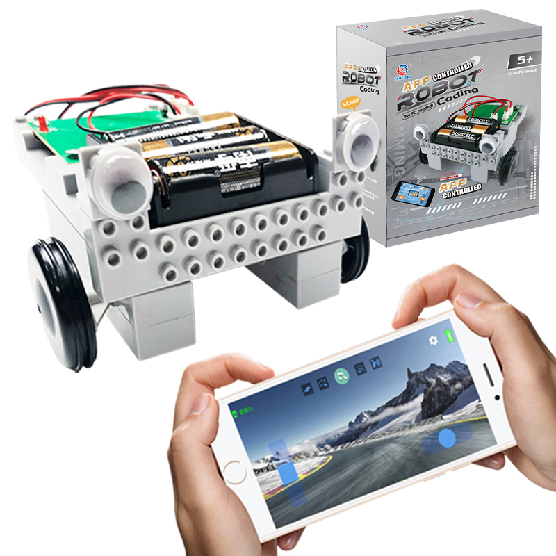 New Coding Toys Diy Assemble App Control Programming Robot Car Toy Stem Science Kit for Kids Educational