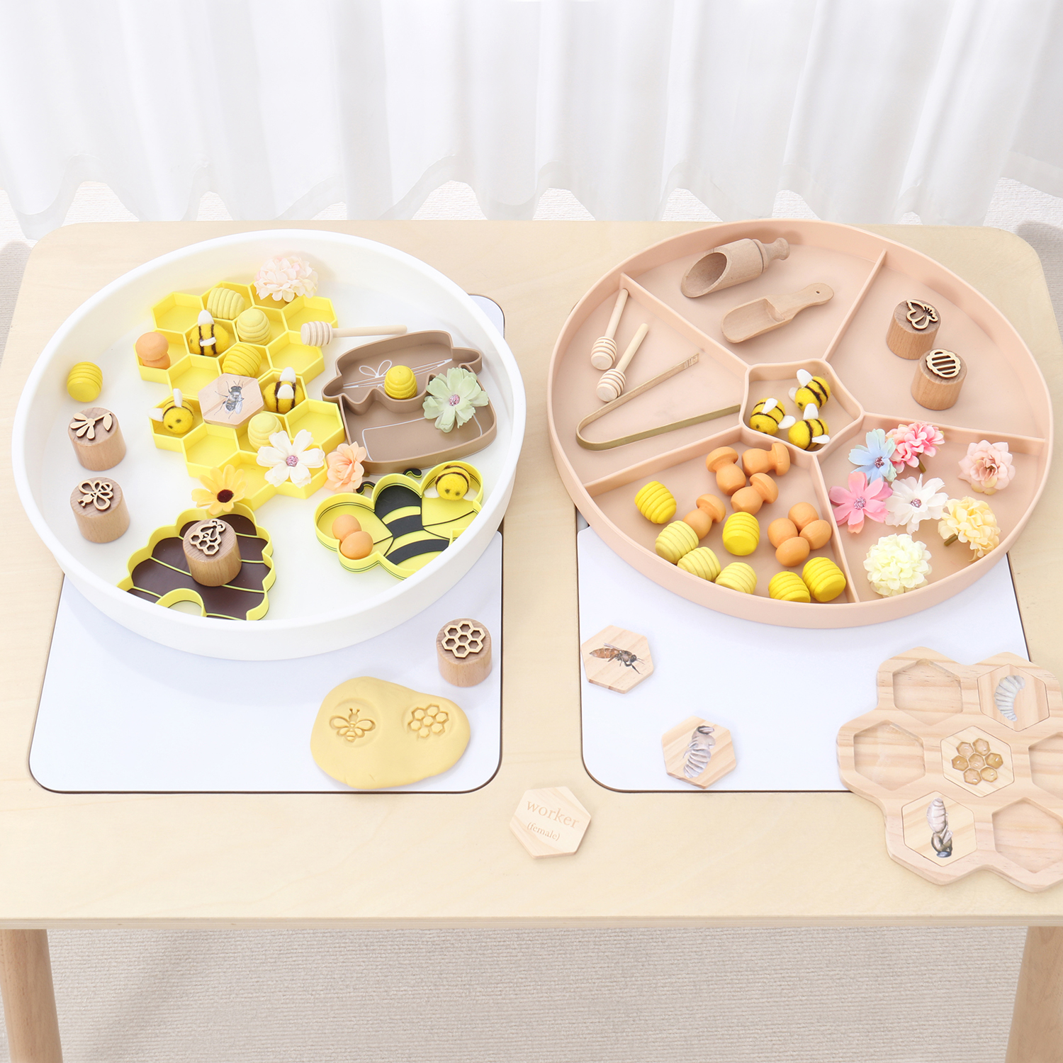 Tolulo Montessori Sensory Bin Food Grade Silicone Sensory Toy Tray for Kids