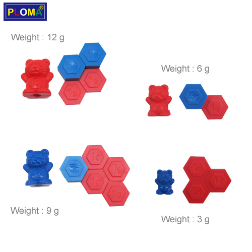 Education Math Junior Balance Scale with Math Bear Weights Toy for Kids