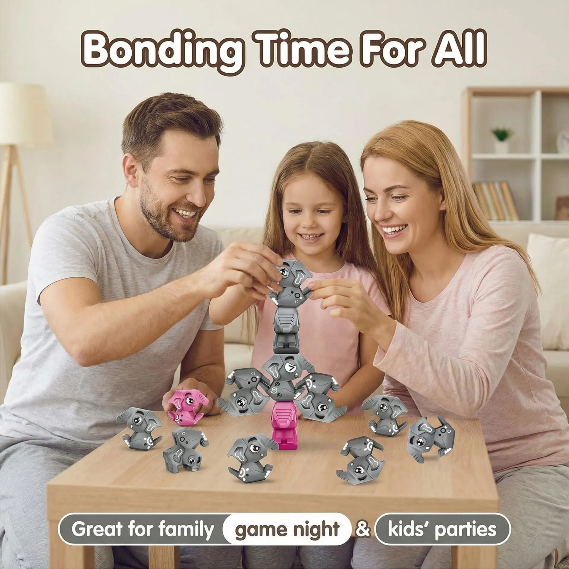 Elephant Stacking Game Kids Educational Interactive Desktop Balance Toy