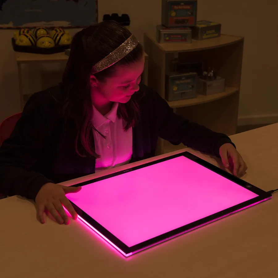 New Educational Sience Toys School Play Sensory Preschool LED Light Table Light Panel Pad for Kids