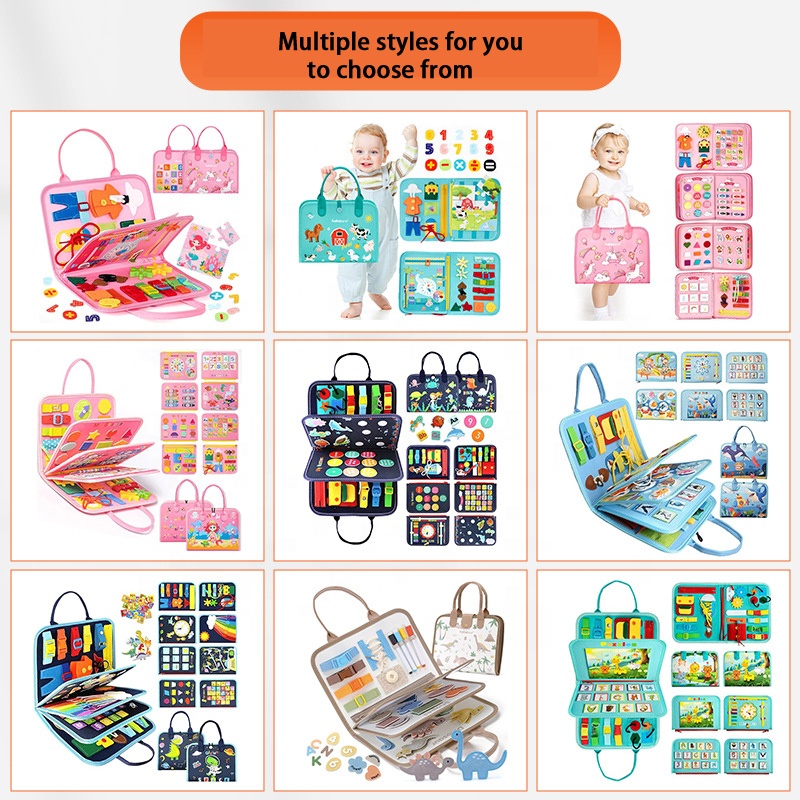 Multi-scene Felt Toys Baby Educational Children Learning Toys Game Board Montessori Toddler Toy Felt Busy Board