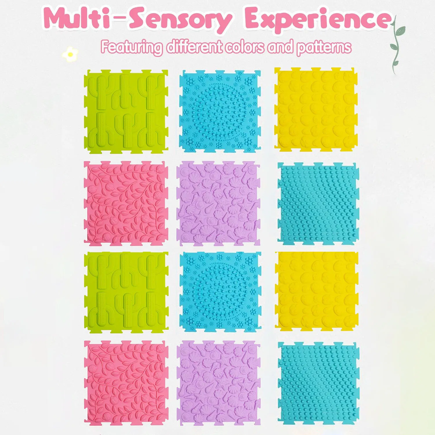 Sensory Toy Baby Crawling Mat Baby Play Mat Anti-Slip Pad Learning Kids Play