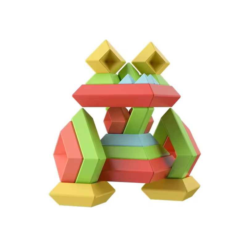 Children's Educational Plastic Montessori Stacking Toys Fine Motor Skills Plastic Pyramid Block Model Toy