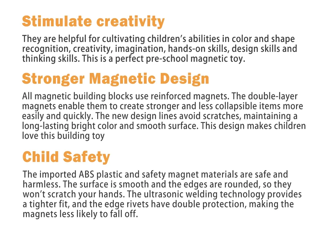 Magnetic Blocks Construction Kit Creative Stem Toys for Boys and Girls