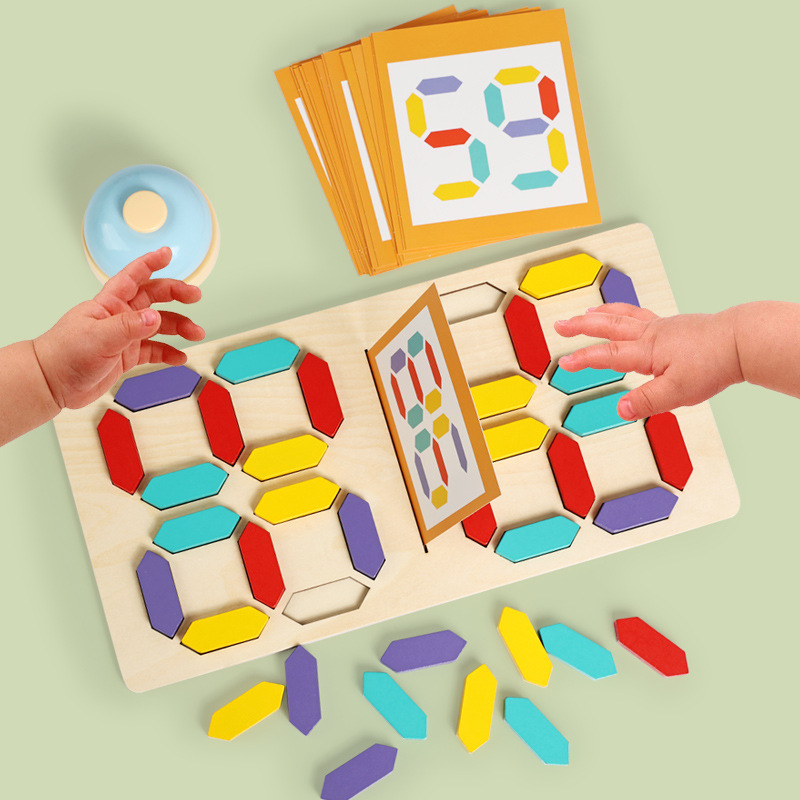Children's Digital Cognition Puzzle Tabletop Game -Competitive Educational Building Blocks &amp; Interactive Teaching Toy for Kids