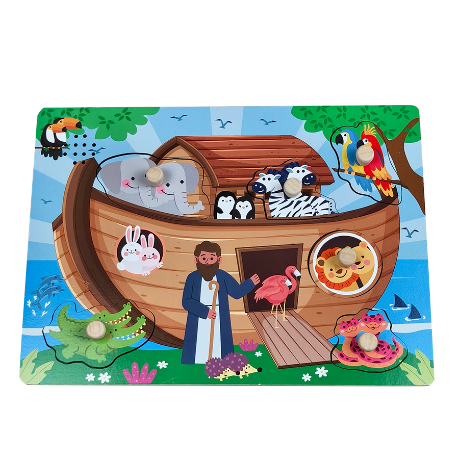 Animal Shaped Montessori Wooden Jigsaw Puzzle Sensory Toy for Kids Fine Motor Skill Development Educational Activity