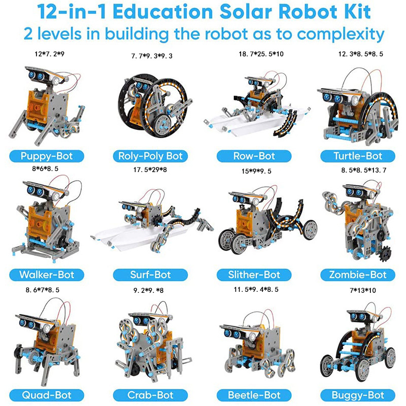 12-In-1 Solar Robot Kit