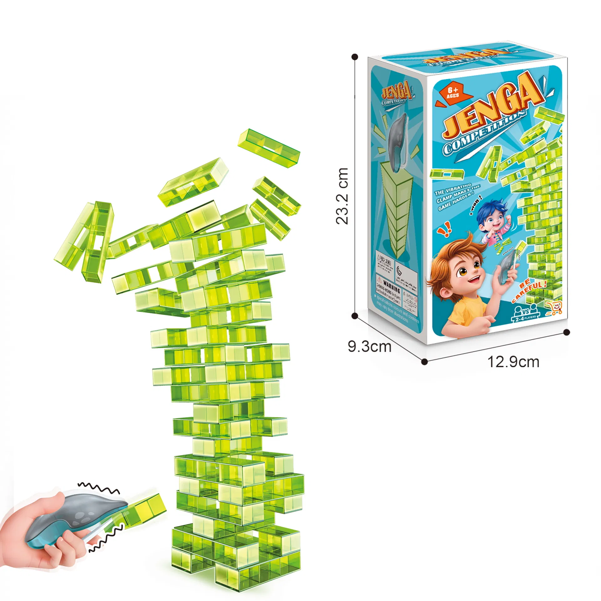 Bulk Wholesale Vibrating Clip Cube Stacking Building Blocks Game Multiplayer Interactive Educational Kids Party Toy