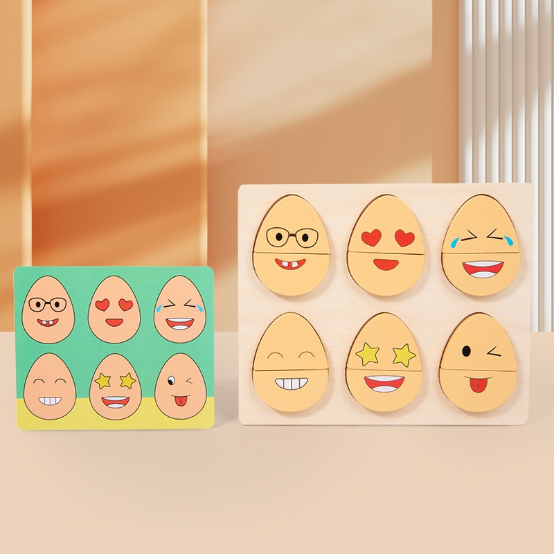 Interactive Wooden Egg Matching Game for Children Fun Early Education &amp; Concentration Training Educational Toys