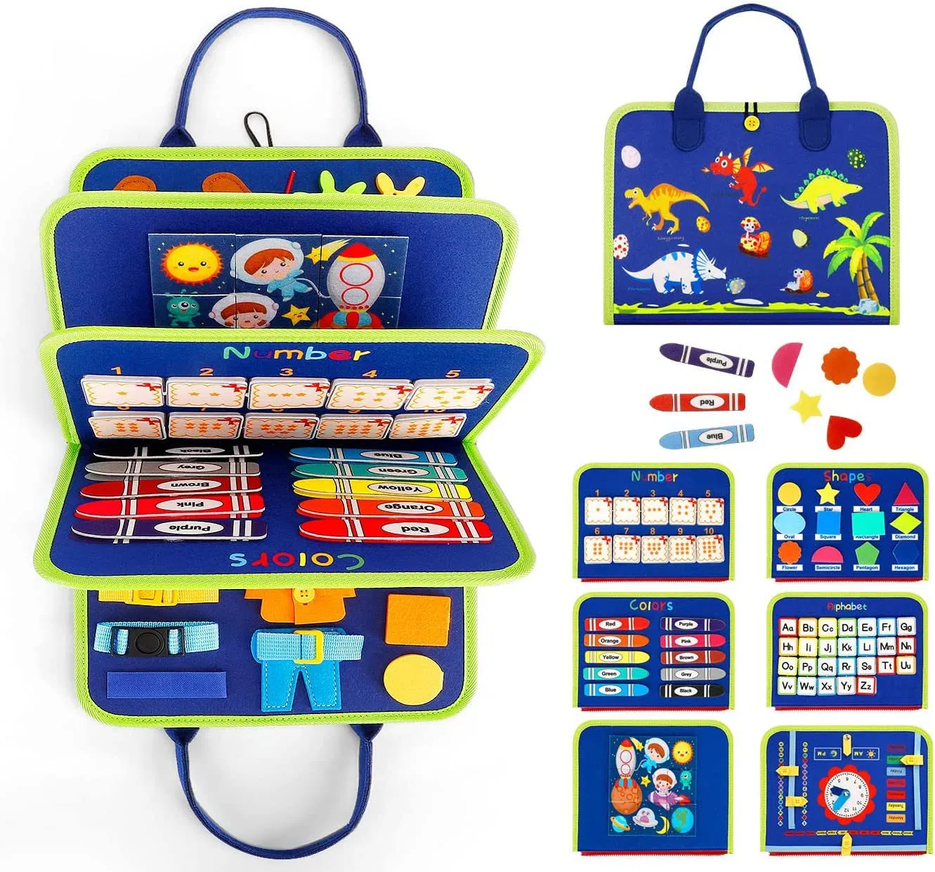 Toddler Busy Board Sensory Board Educational Toy for Learning Fine Motor Skills