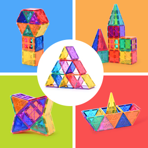 100 Pcs Magnetic Building Blocks for Kids Montessori Toy Set Kids' STEM Learning Toy Gift Promote Creativity for Kids