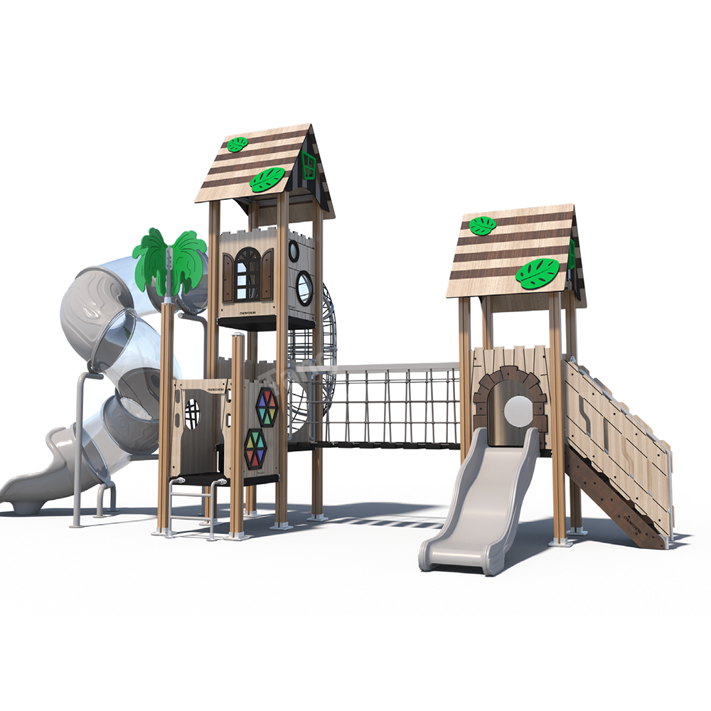 Eco-friendly Materials Kindergarten Children's Slide Outdoor Community Park Square Swing Toy Set Large Outdoor