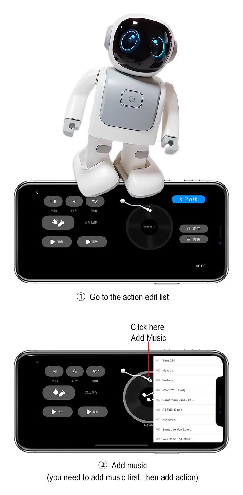 Smart Educational Chatting RGB LED Dancing Robot Toy with for & USB-C Programming Speaker-Creative Gift