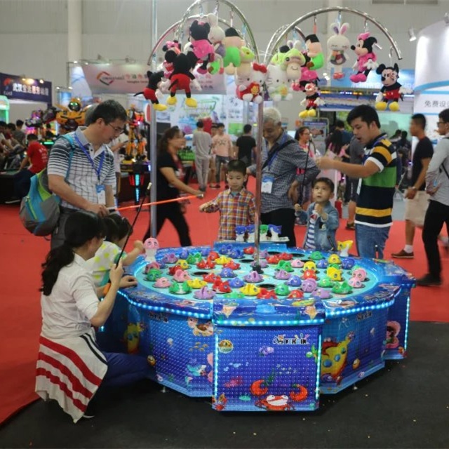 Children's Educational Interactive Fishing Game Machine with Fiberglass Shell for Indoor/Outdoor Playgrounds Home Commercial Use