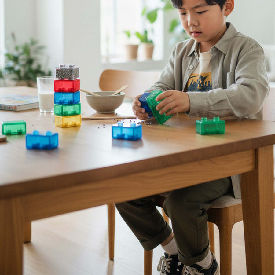 Filling Soft Building Blocks, Transparent and Colorful Jelly Building Blocks, Early Childhood Education for Toddlers