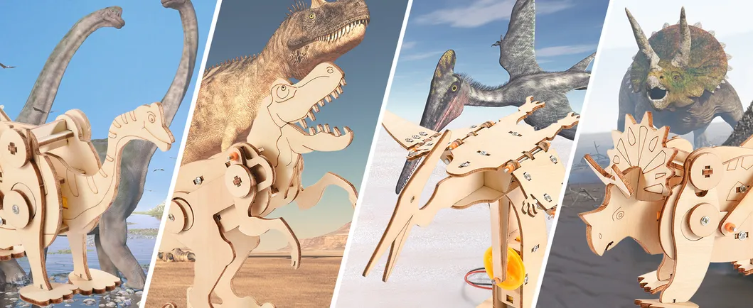 Educational Wooden Dinosaur Construction Toys