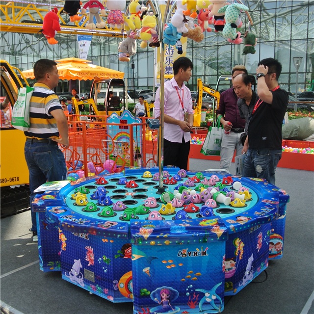 Children's Educational Interactive Fishing Game Machine with Fiberglass Shell for Indoor/Outdoor Playgrounds Home Commercial Use