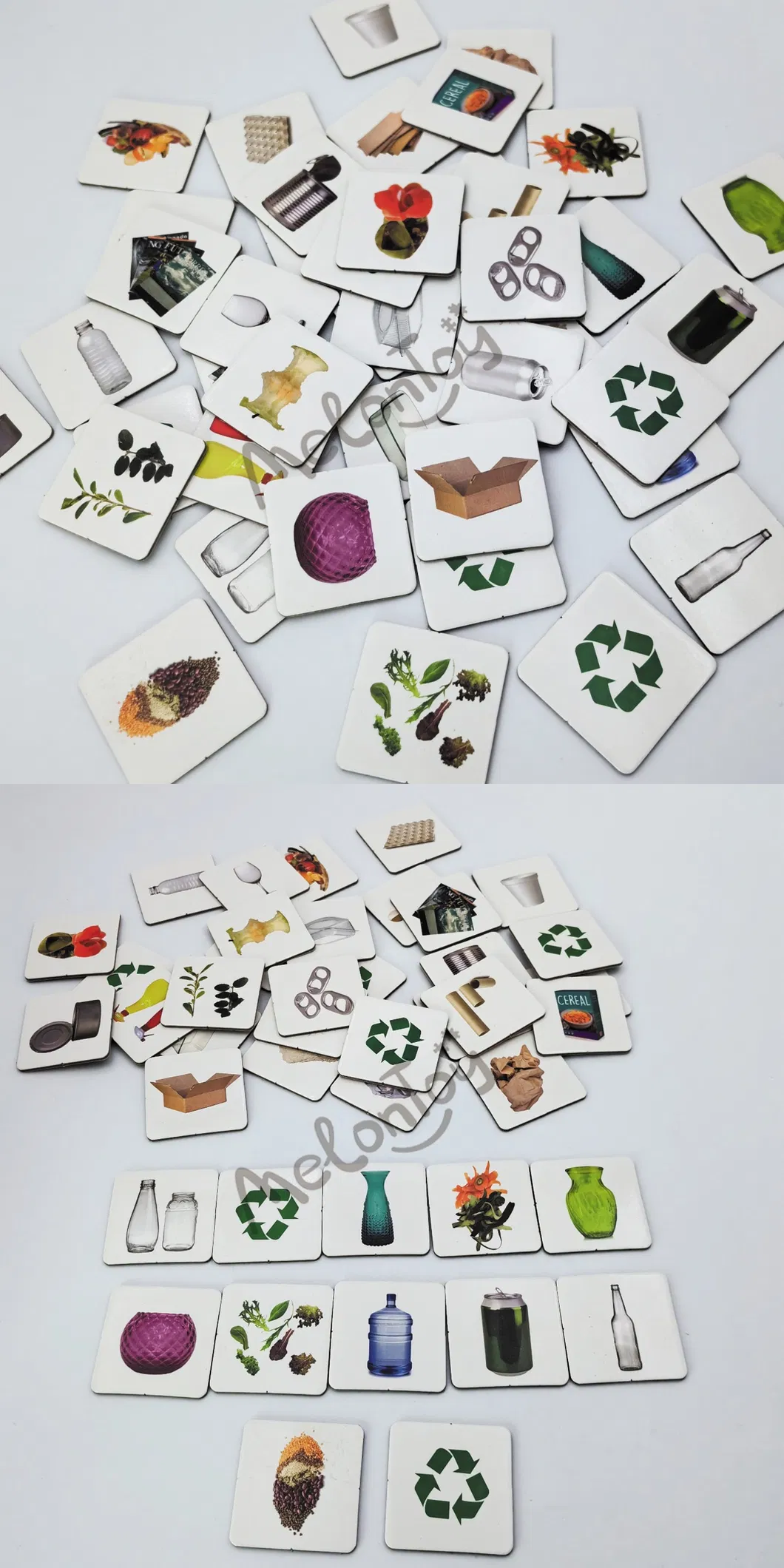 Strategy Board Games Educational Color Game Foldable Garbage Sorting Card Game