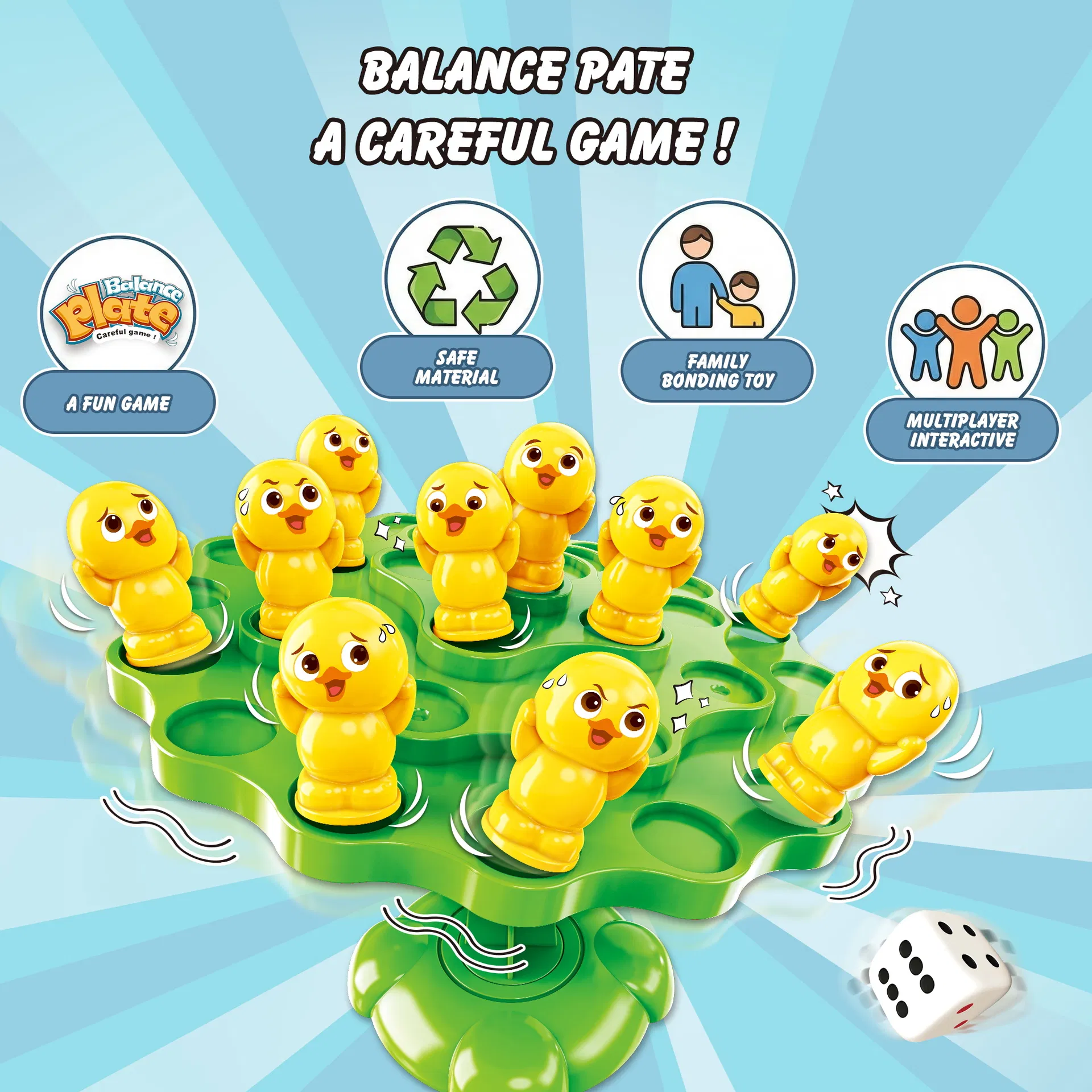 Wholesale Yellow Duck Balance Game Kid Juguetes Toy Children Educational Desktop Toy