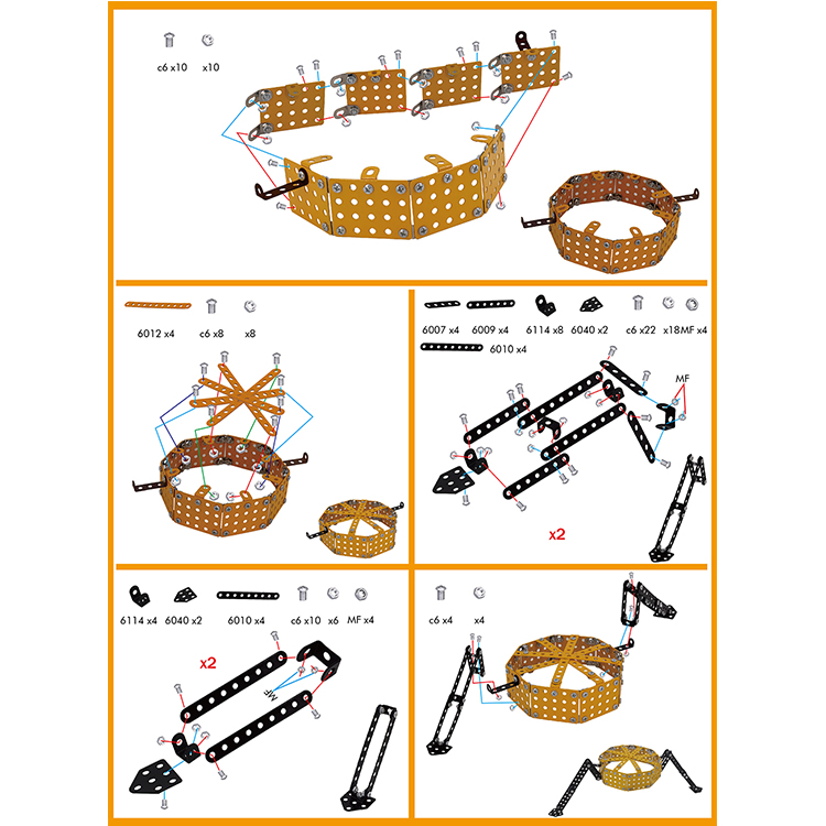 Stainless Steel Stem Educational Construction Toy Creative DIY Assembly Toy 292PCS Metal Moon Lander Building Toys Kit for Kids