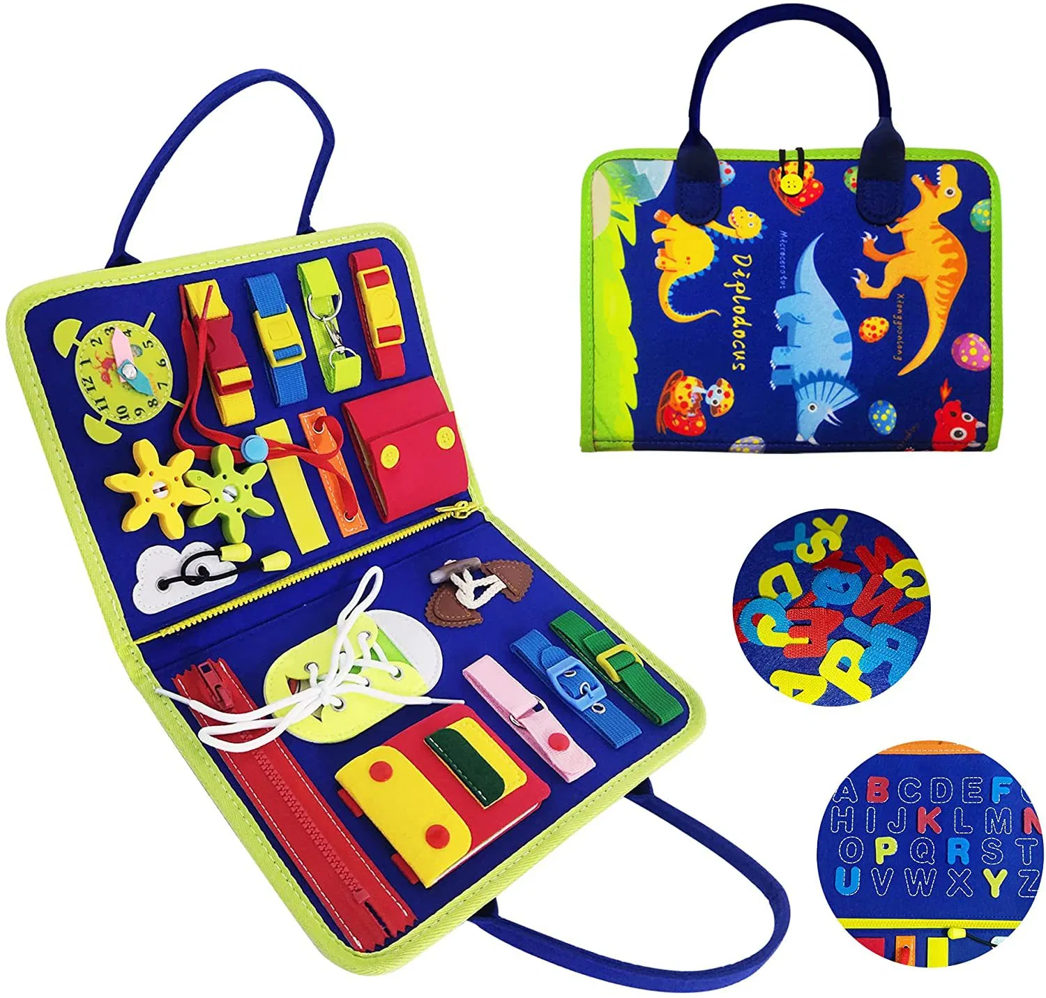 Toddler Busy Board Sensory Board Educational Toy for Learning Fine Motor Skills