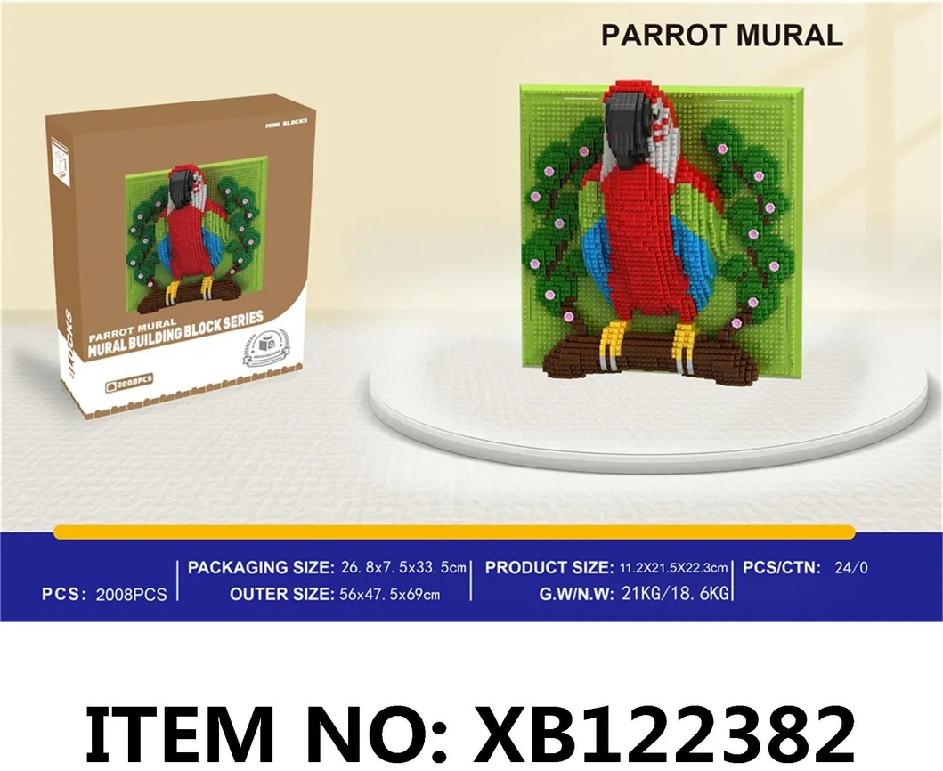 Creative Educational Construction 3D Animal Mural Diamond Building Block Toy Set for Kid