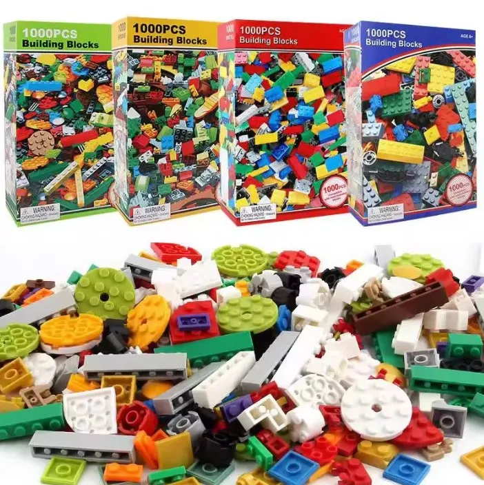 Custom Kids Educational Classic Creative Construction Bricks Toys Kits Assembly ABS Plastic 1000PCS Building Blocks Toy Set