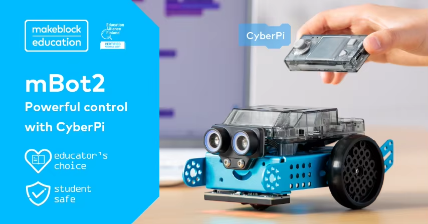 Makeblock MBot2 Coding Robotics Kit with CyberPi for Beginner Support Scratch and Python Programming Remote Control Toy Car