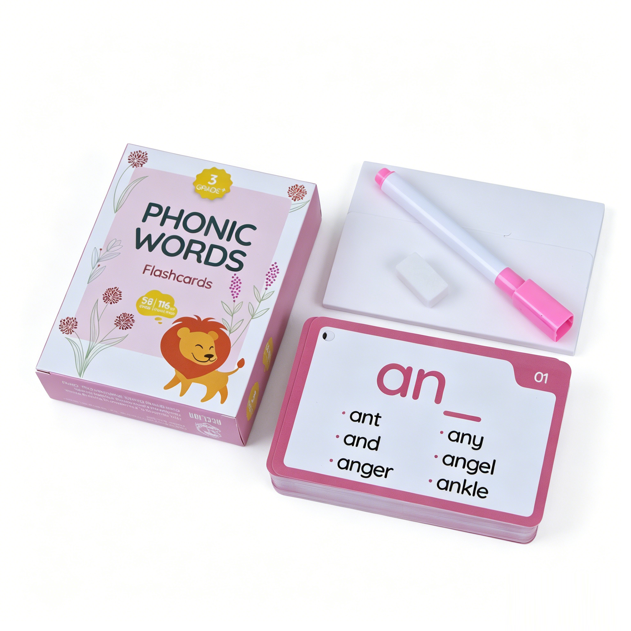 Educational Learning Card Gold Edge Flash Cards Custom Printed
