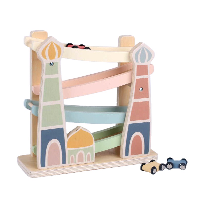 2025 New Arrival Wooden Islamic Car Ramp Toys Baby's Mini Car Ramp Early Learning Educational Toys