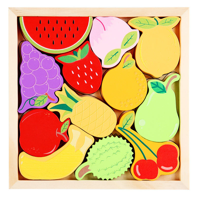 Wholesale Cartoon Animal 3D Jigsaw Puzzle Board Montessori Education Early Learning Assembling Block for Kids